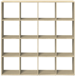 vidaXL 16 Shelf Sonoma Oak Bookcase - Size: 137.5 x 29 x 137.5cm - Brown - Wilko - thumbnail 6