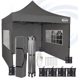 Maximus Grey Pop Up Outdoor Gazebo with Removable Sides 3 x 3m - MCC - Wilko - thumbnail 4