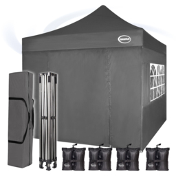 Maximus Grey Pop Up Outdoor Gazebo with Removable Sides 3 x 3m - MCC - Wilko - thumbnail 3