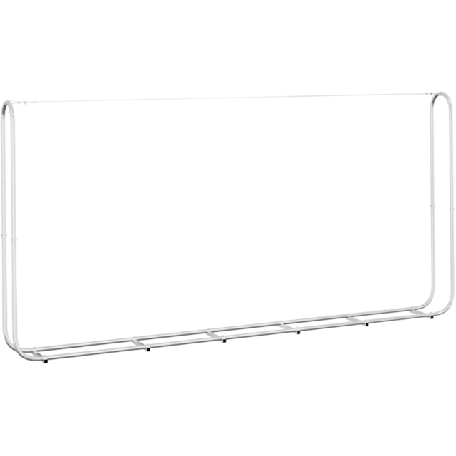 vidaXL Galvanised Steel Wire Silver Firewood Rack 300 x 25 x 150cm - Size: 150 x 25 x 300cm - Wilko - image 1
