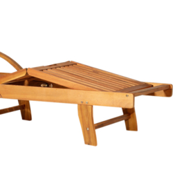 Outsunny Sun Lounger Foldable Recliner - Size: 85 x 70 x 195cm - Brown - Wilko - thumbnail 5