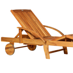 Outsunny Sun Lounger Foldable Recliner - Size: 85 x 70 x 195cm - Brown - Wilko - thumbnail 4