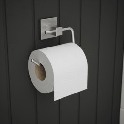 Rothley Brushed Silver Square Toilet Roll Holder - Size: 16.5 x 5.5 x 19cm - Wilko - thumbnail 3