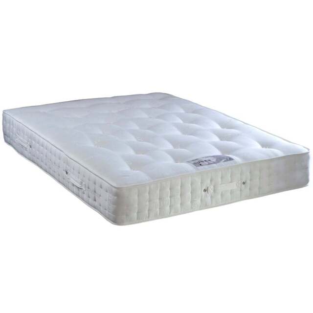 Tennyson Super King 4000 Twin Pocket Sprung Natural Orthopaedic Mattress - White - Bedmaster - Wilko - image 1