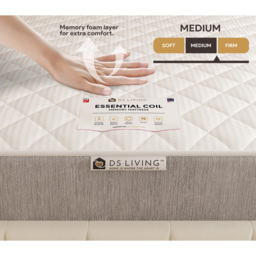 DS Living Haven King Size 13.5g Bonnell Spring Memory Foam Layer Orthopaedic Mattress - White - Wilko - thumbnail 6