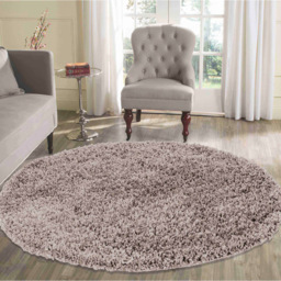 Desire Rugs Oxford Light Beige Plain Round Shaggy Rug 120 x 120cm - L.Beige - Wilko - thumbnail 3