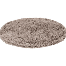 Desire Rugs Oxford Light Beige Plain Round Shaggy Rug 120 x 120cm - L.Beige - Wilko