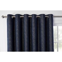 Nova Eyelet Curtain - Navy/168cm/137cm - Size: W 168 x D 137cm - Wilko - thumbnail 4