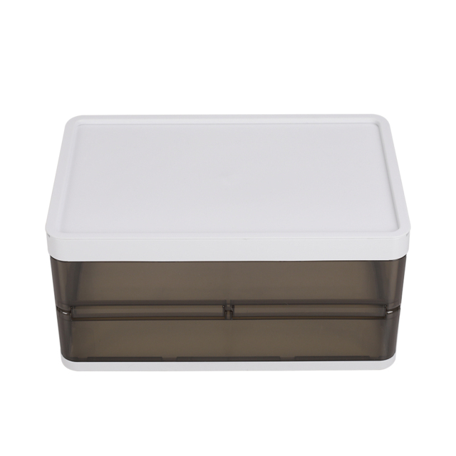Living and Home Folding Wardrobe Drawer Clothes Storage Box 40 x 25cm - Size: 20x40x25cm - Grey - Wilko - image 1