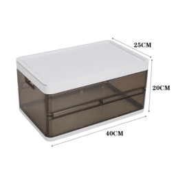 Living and Home Folding Wardrobe Drawer Clothes Storage Box 40 x 25cm - Size: 20x40x25cm - Grey - Wilko - thumbnail 5
