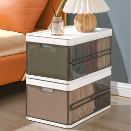 Living and Home Folding Wardrobe Drawer Clothes Storage Box 40 x 25cm - Size: 20x40x25cm - Grey - Wilko - thumbnail 7
