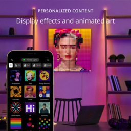 Twinkly Squares 64 RGB LED Smart Panel Light 6 Pack - Size: 22 x 18.5 x 18.5cm - Black - Wilko - thumbnail 6