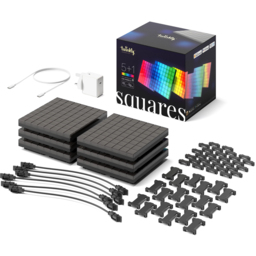 Twinkly Squares 64 RGB LED Smart Panel Light 6 Pack - Size: 22 x 18.5 x 18.5cm - Black - Wilko - thumbnail 3