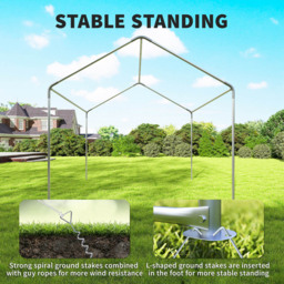 Outsunny 3 x 3m Grey Cathedral Style Gazebo with Sidewalls - Wilko - thumbnail 7
