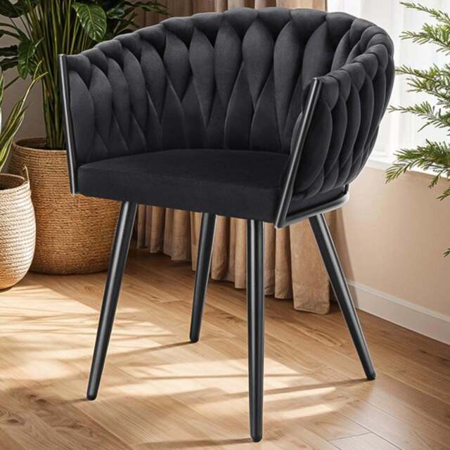Tectake Astana Set of 6 Black Dining Chair - Wilko - image 1