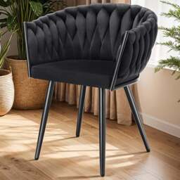 Tectake Astana Set of 6 Black Dining Chair - Wilko - thumbnail 1