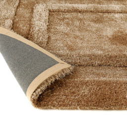 Origins Frame Latte Rug 120 x 170cm - Size: 120 x 170 x 2.5cm - Brown - Wilko - thumbnail 4