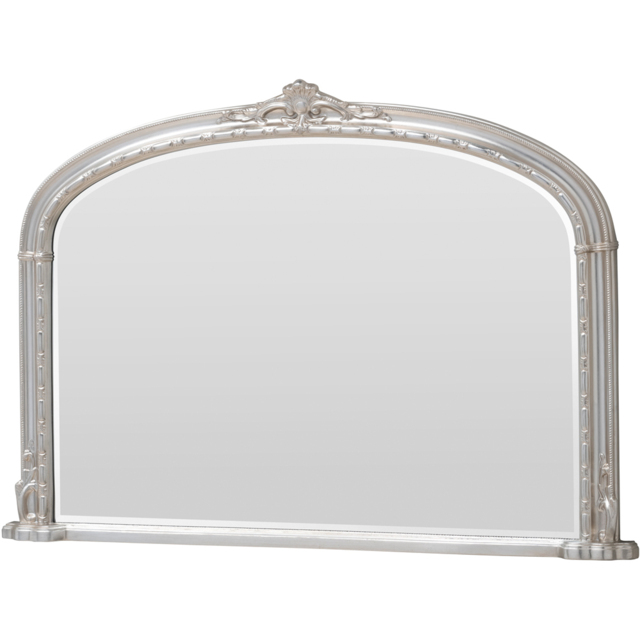 Yearn Victoria Bevelled Silver Overmantle Mirror 89 x 127cm - Wilko - image 1