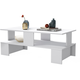 Decorotika Evans Single Shelf White Coffee Table - Size: 46.8 x 120 x 60cm - Wilko - thumbnail 5