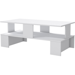 Decorotika Evans Single Shelf White Coffee Table - Size: 46.8 x 120 x 60cm - Wilko - thumbnail 3