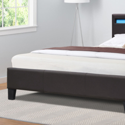 Comfy Living Single Brown Faux Leather Bed Frame with LED Strip - Wilko - thumbnail 4
