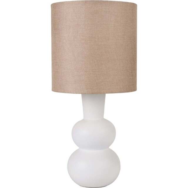 Pacific Lifestyle Aaliyah White Curved Bottle Ceramic Table Lamp - Wilko - image 1