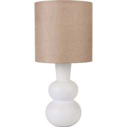 Pacific Lifestyle Aaliyah White Curved Bottle Ceramic Table Lamp - Wilko - thumbnail 1