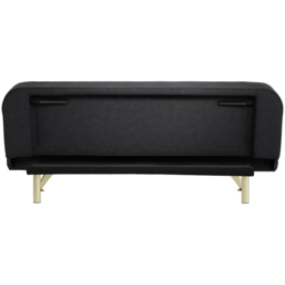 Burlington Single Sleeper Black Velvet Brushed Gold Sofa Bed - LPD Home - Wilko - thumbnail 6
