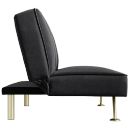 Burlington Single Sleeper Black Velvet Brushed Gold Sofa Bed - LPD Home - Wilko - thumbnail 5