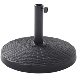 Living and Home Dark Grey Solar LED Crank and Tilt Parasol with Resin Woven Base 3m - Wilko - thumbnail 6