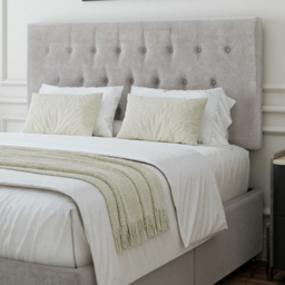 Bedmaster Double Seal Grey Naples Linen Divan Base with Lona Headboard - Wilko - thumbnail 3