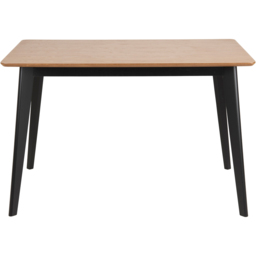 Florence Roxby 4 Seater Dining Table Set Oak and Black - Oak & Black - Wilko - thumbnail 5