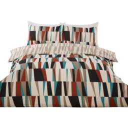 Ezra Geometric Duvet Set Beige Superking - Divante Finest - Wilko - thumbnail 3