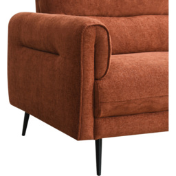 Harlem 2 Seater Rust Sofa - Orange - Wilko - thumbnail 4