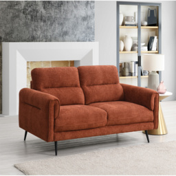 Harlem 2 Seater Rust Sofa - Orange - Wilko - thumbnail 6