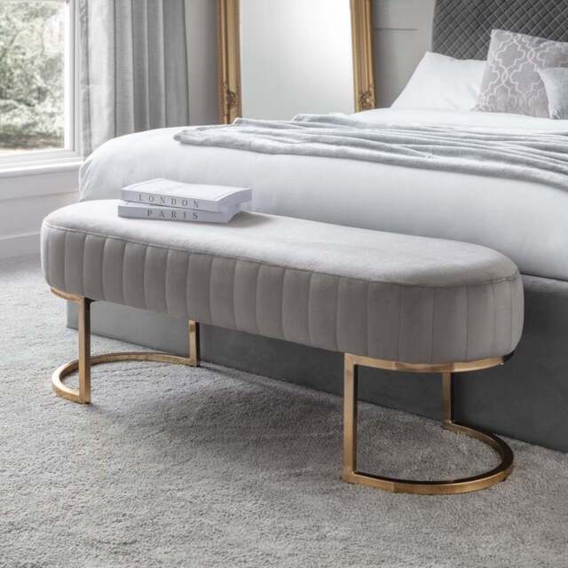 Julian Bowen Harrogate Grey Bench - Size: 43 x 118 x 42cm - Wilko - image 1