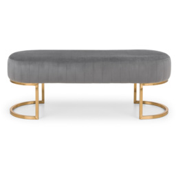 Julian Bowen Harrogate Grey Bench - Size: 43 x 118 x 42cm - Wilko - thumbnail 4