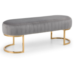 Julian Bowen Harrogate Grey Bench - Size: 43 x 118 x 42cm - Wilko - thumbnail 3
