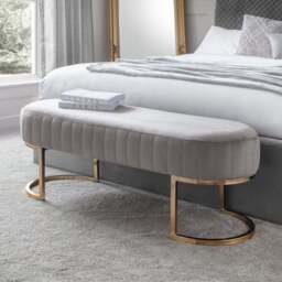 Julian Bowen Harrogate Grey Bench - Size: 43 x 118 x 42cm - Wilko
