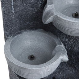 Living and Home 4 Tier LED Bowl Rockery Solar Powered Outdoor Waterfall Fountain - Size: 62 x 30 x 30cm - Grey - Wilko - thumbnail 5