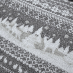 Velosso Single Grey Nordic Teddy Fleece Duvet Set - Wilko - thumbnail 3