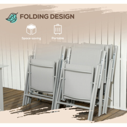 Outsunny 6 Seater Grey Garden Dining Set - Wilko - thumbnail 6