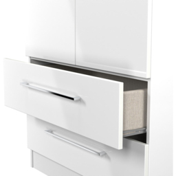 Crowndale Worcester 2 Door 2 Drawer White Wardrobe Ready Assembled - Size: 2 Door, 2 Drawer - Wilko - thumbnail 7