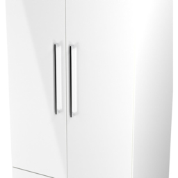 Crowndale Worcester 2 Door 2 Drawer White Wardrobe Ready Assembled - Size: 2 Door, 2 Drawer - Wilko - thumbnail 6