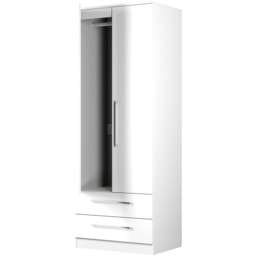 Crowndale Worcester 2 Door 2 Drawer White Wardrobe Ready Assembled - Size: 2 Door, 2 Drawer - Wilko - thumbnail 5