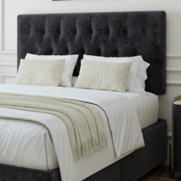 Bedmaster Single Black Naples Linen 2 Drawer Divan Base with Lona Headboard - Wilko - thumbnail 3