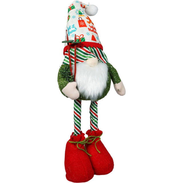 Xmas Haus Multicolour Light Up Extendable Gonk Christmas Decoration 34cm - Size: 15 x 20 x 34cm - Wilko - image 1