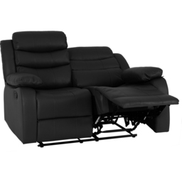 Seconique Roma 5 Seater Black PU Sofa Set - Wilko - thumbnail 6