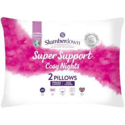 Slumberdown Cosy Nights Super Support Pillow 2 Pack - White - Wilko - thumbnail 1