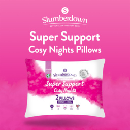 Slumberdown Cosy Nights Super Support Pillow 2 Pack - White - Wilko - thumbnail 7